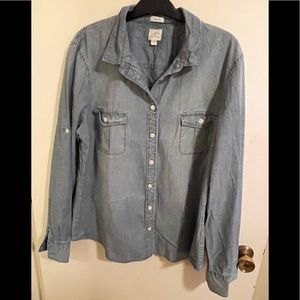 J Crew XL denim (chambray) perfect shirt